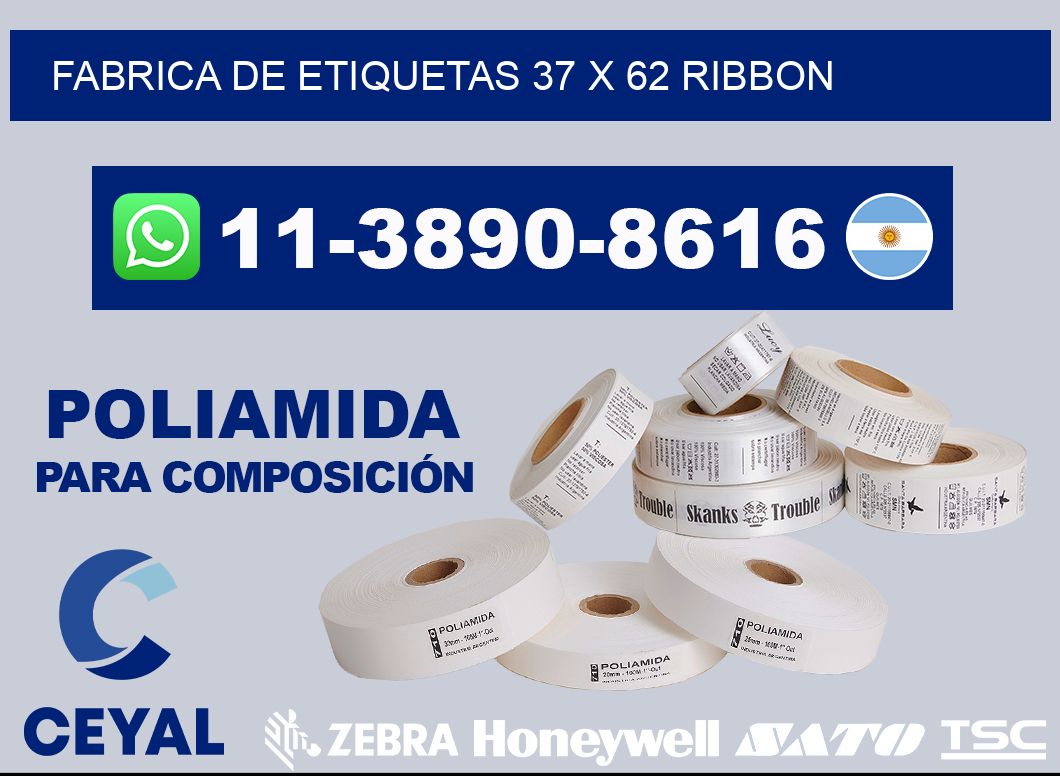 fabrica de etiquetas 37 x 62 ribbon