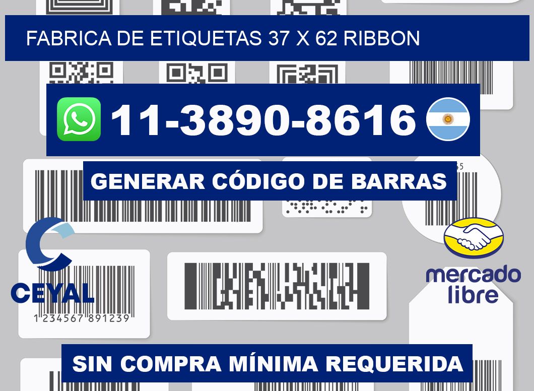 fabrica de etiquetas 37 x 62 ribbon
