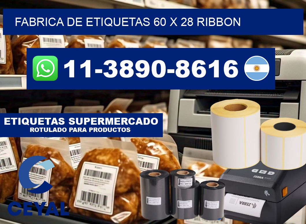fabrica de etiquetas 60 x 28 ribbon