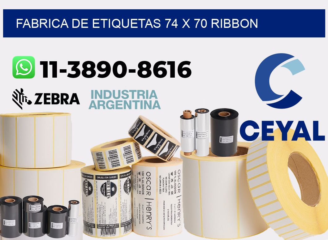 fabrica de etiquetas 74 x 70 ribbon