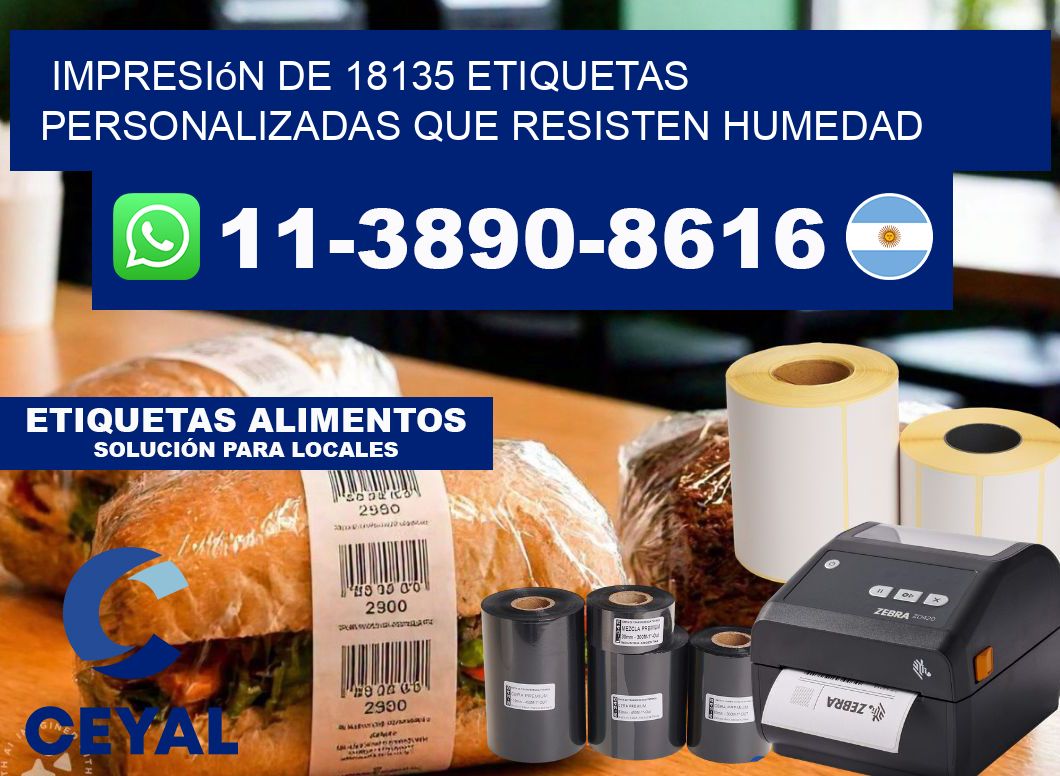 impresión de 18135 etiquetas personalizadas que resisten humedad