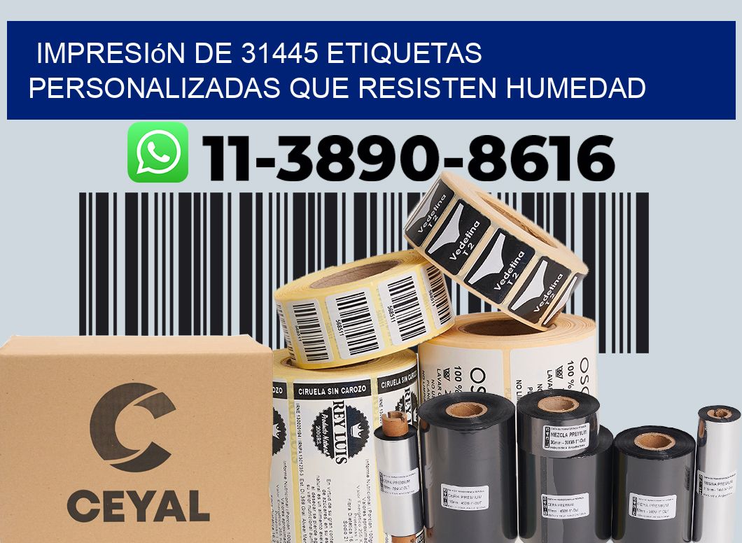 impresión de 31445 etiquetas personalizadas que resisten humedad