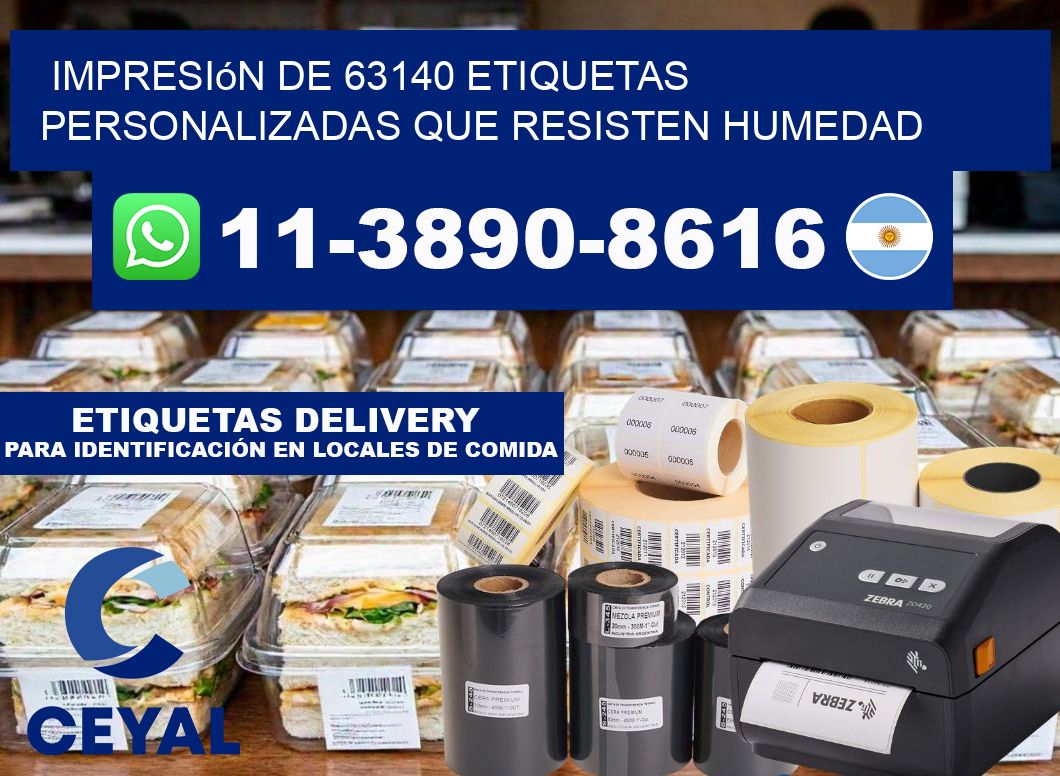 impresión de 63140 etiquetas personalizadas que resisten humedad