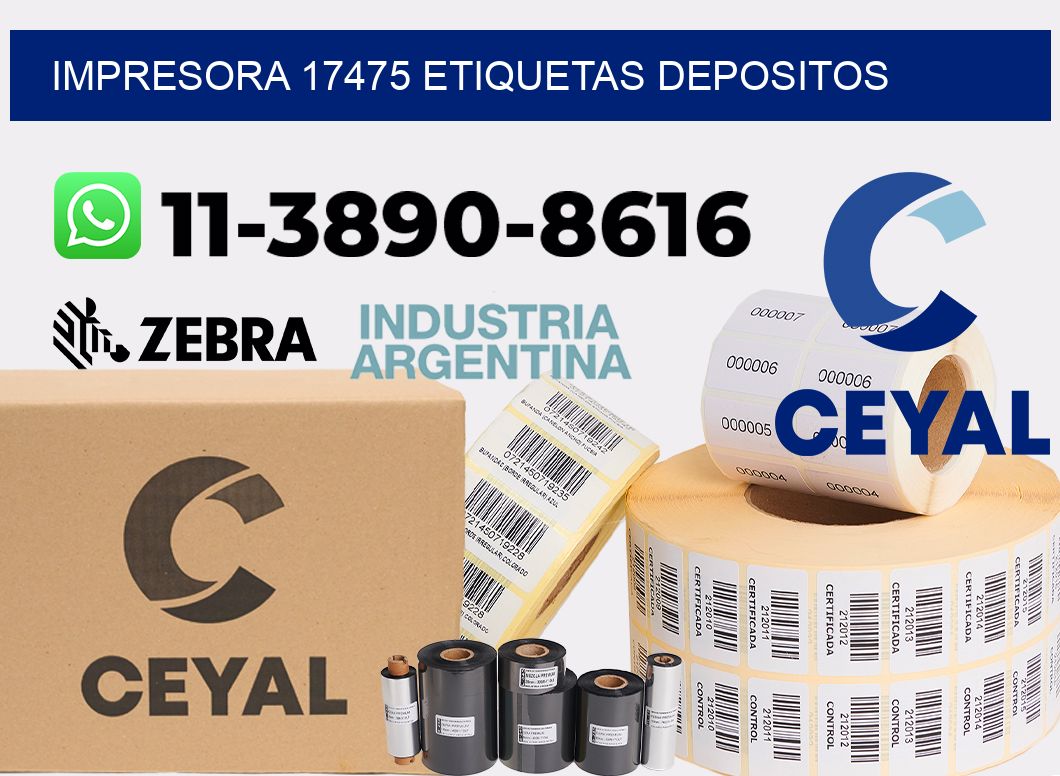 impresora 17475 etiquetas depositos