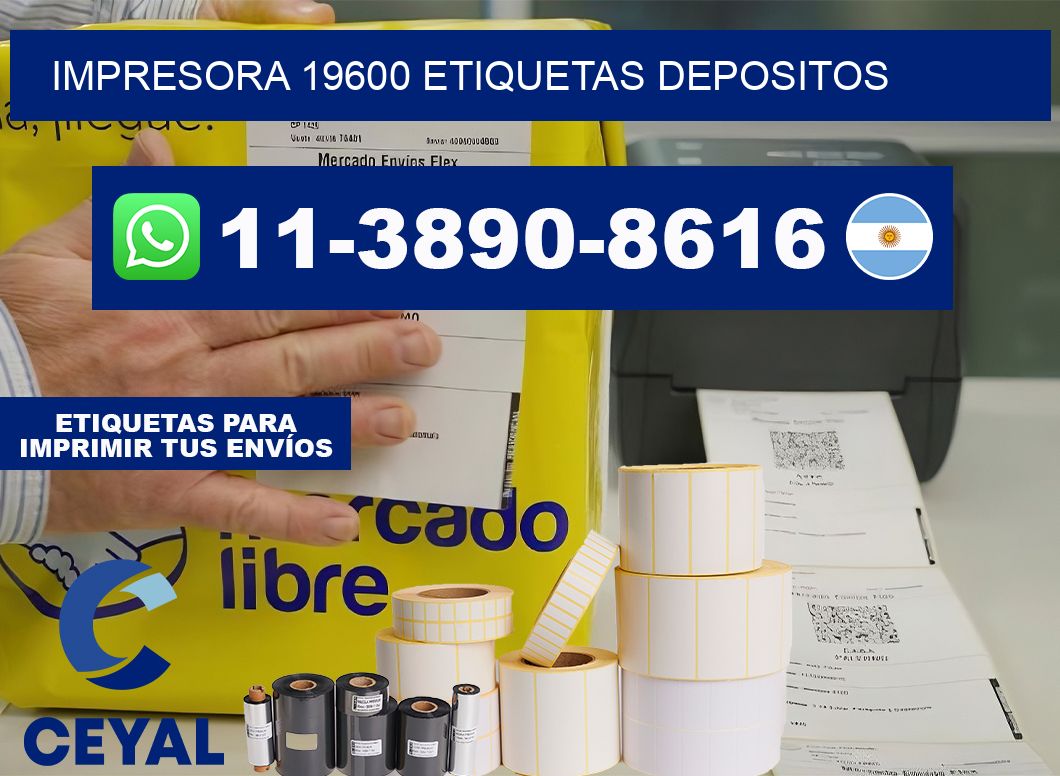 impresora 19600 etiquetas depositos