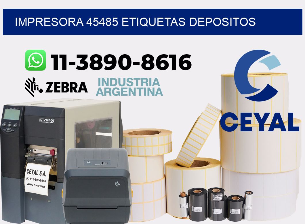 impresora 45485 etiquetas depositos