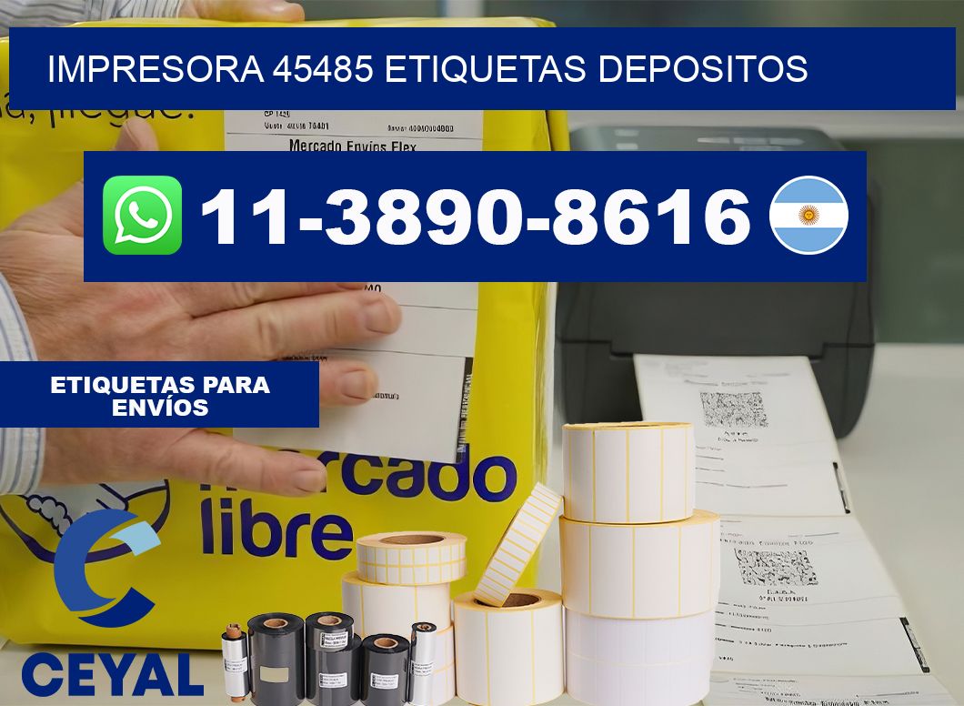 impresora 45485 etiquetas depositos