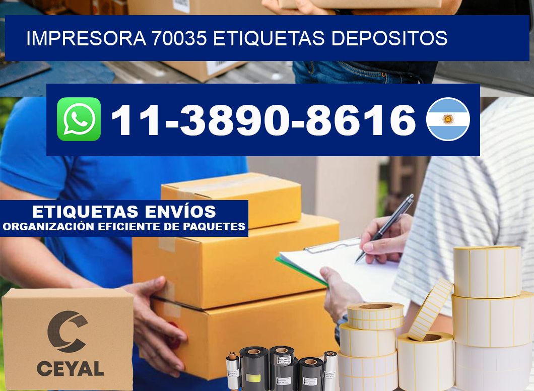 impresora 70035 etiquetas depositos