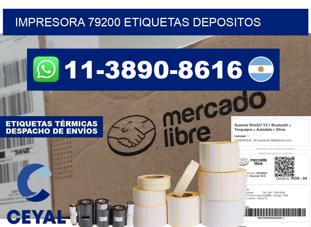 impresora 79200 etiquetas depositos