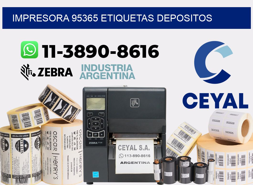 impresora 95365 etiquetas depositos
