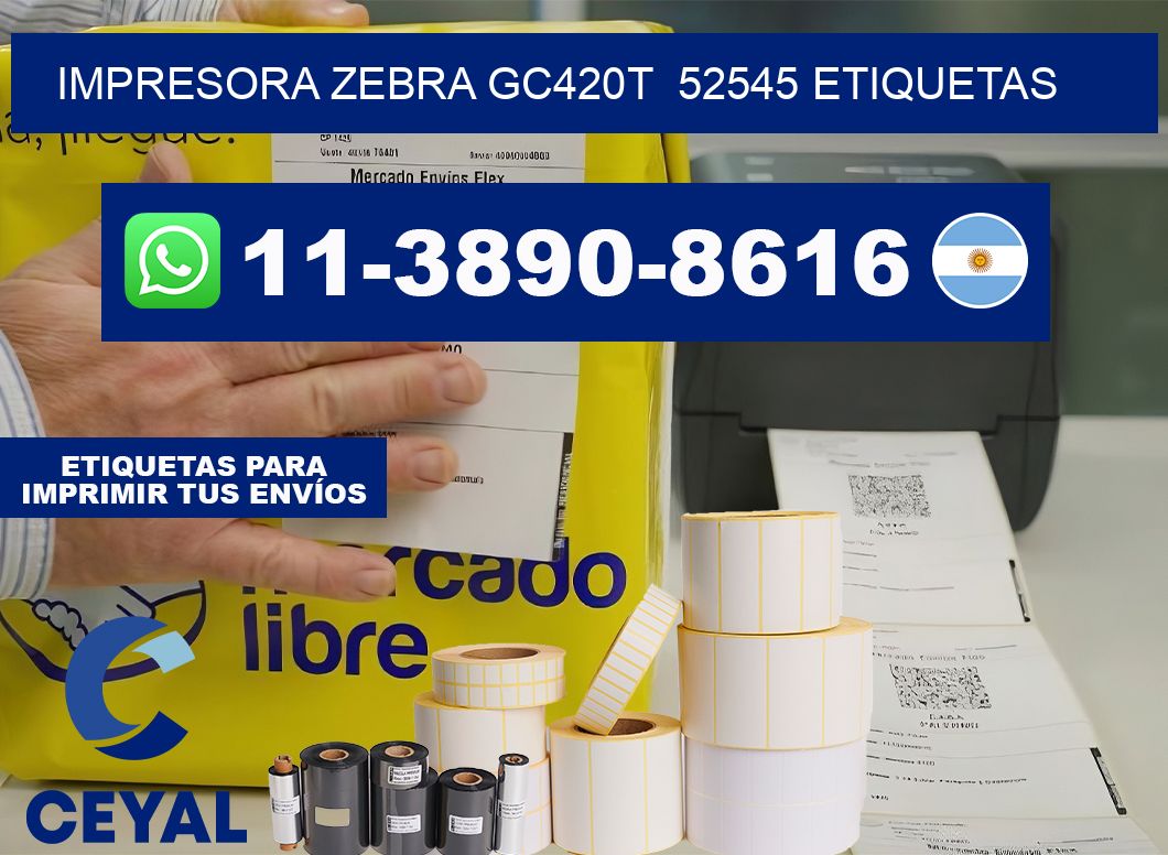 impresora zebra gc420t 52545 etiquetas