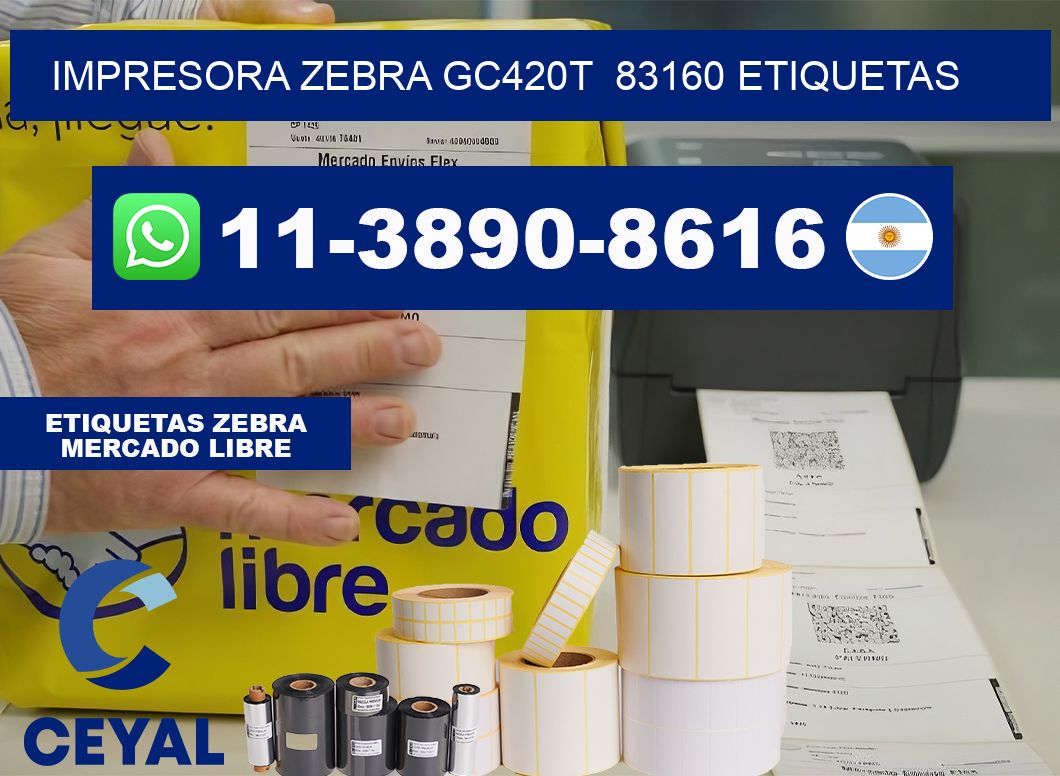 impresora zebra gc420t  83160 etiquetas