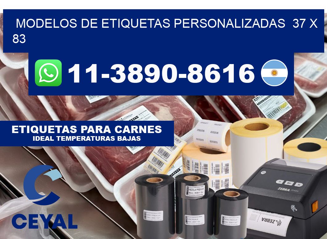 modelos de etiquetas personalizadas 37 x 83