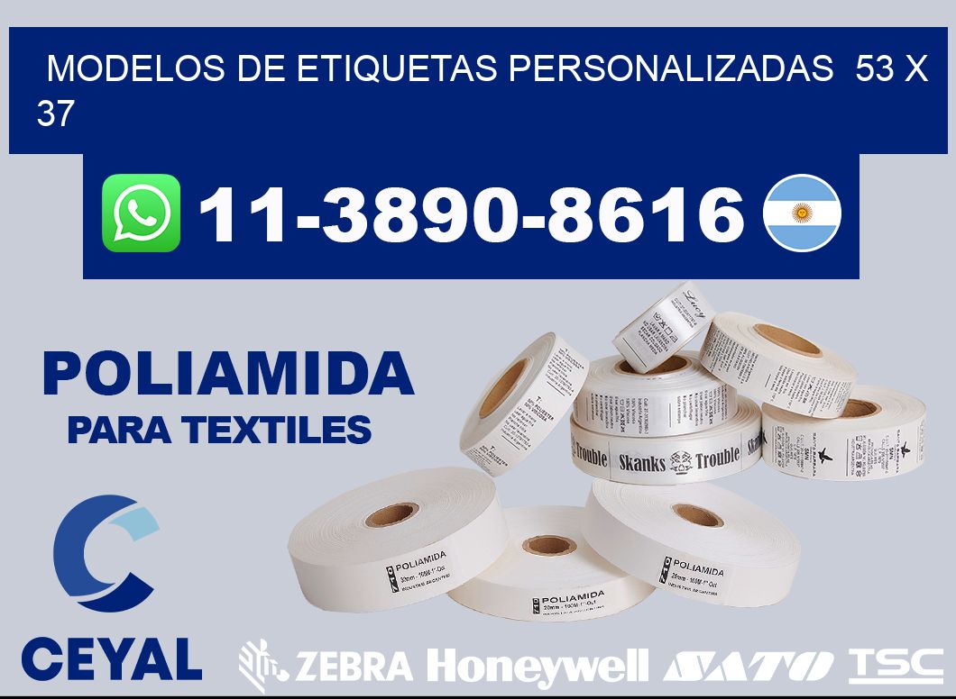 modelos de etiquetas personalizadas  53 x 37