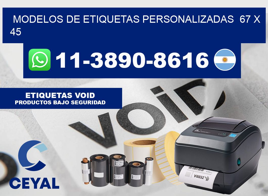 modelos de etiquetas personalizadas  67 x 45