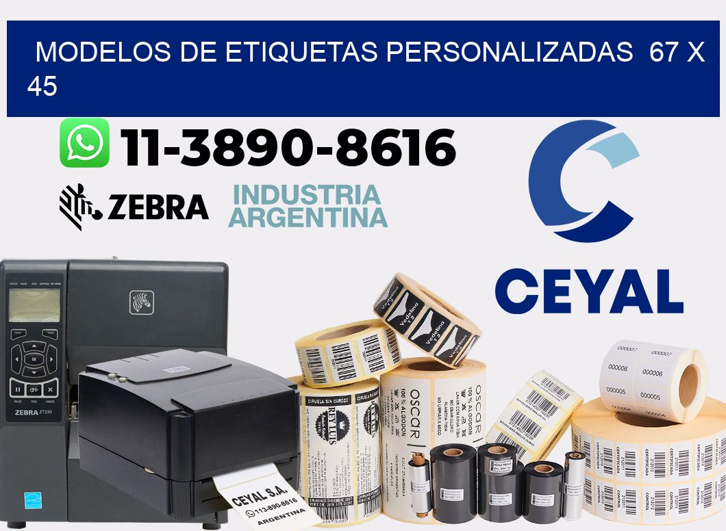 modelos de etiquetas personalizadas  67 x 45