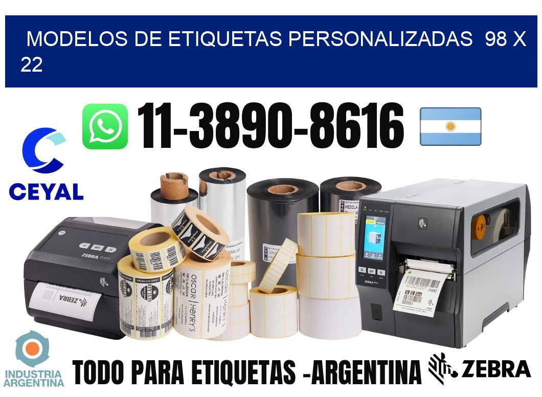 modelos de etiquetas personalizadas 98 x 22