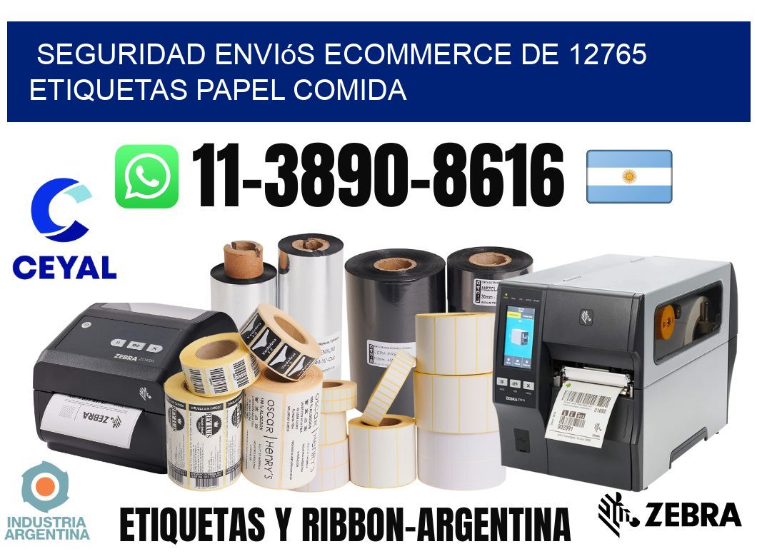 seguridad enviós ecommerce de 12765 etiquetas papel comida