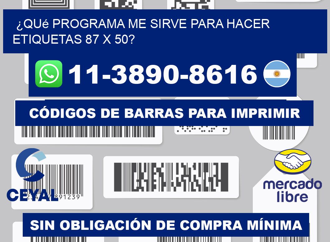 ¿Qué programa me sirve para hacer etiquetas 87 x 50?