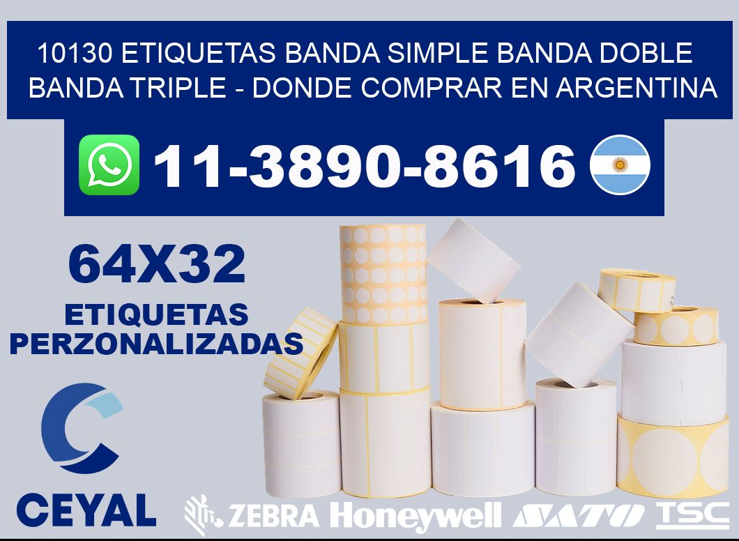 10130 etiquetas banda simple banda doble banda triple - Donde Comprar en Argentina