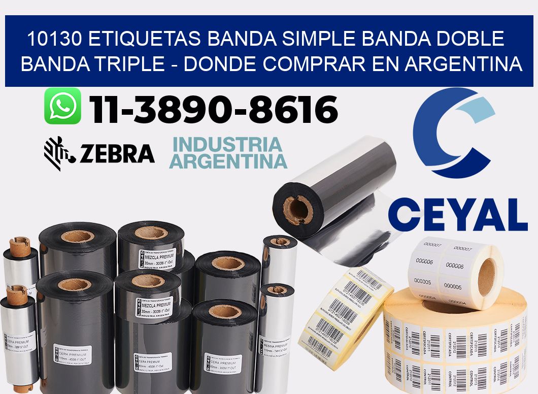 10130 etiquetas banda simple banda doble banda triple - Donde Comprar en Argentina