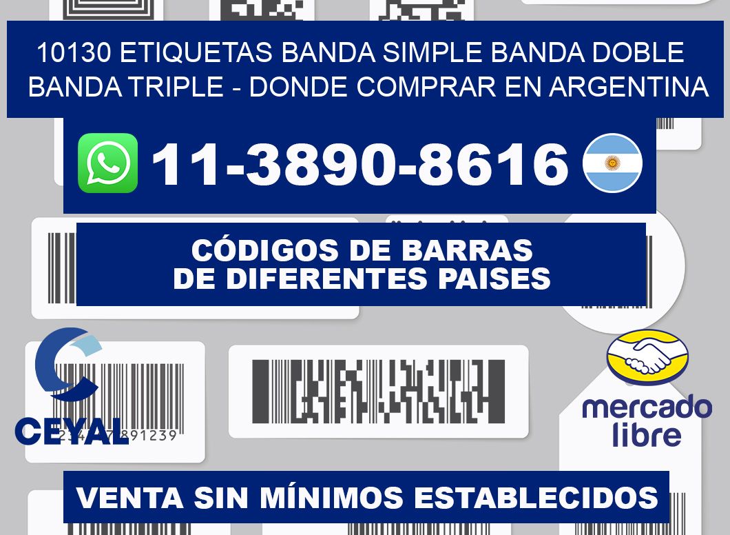 10130 etiquetas banda simple banda doble banda triple - Donde Comprar en Argentina