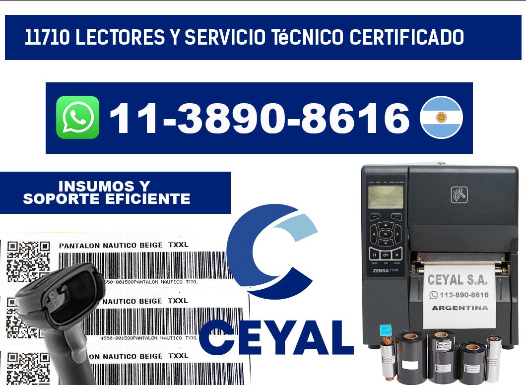 11710 Lectores y Servicio Técnico Certificado