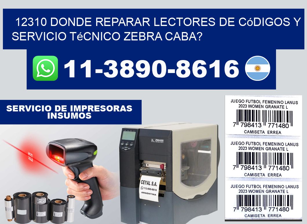 12310 donde reparar Lectores de Códigos y Servicio Técnico zebra Caba?