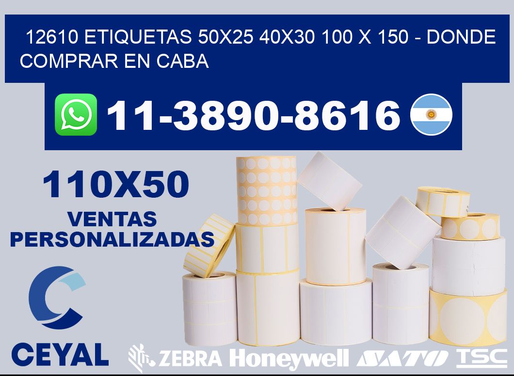 12610 etiquetas 50x25 40x30 100 x 150 - Donde Comprar en Caba