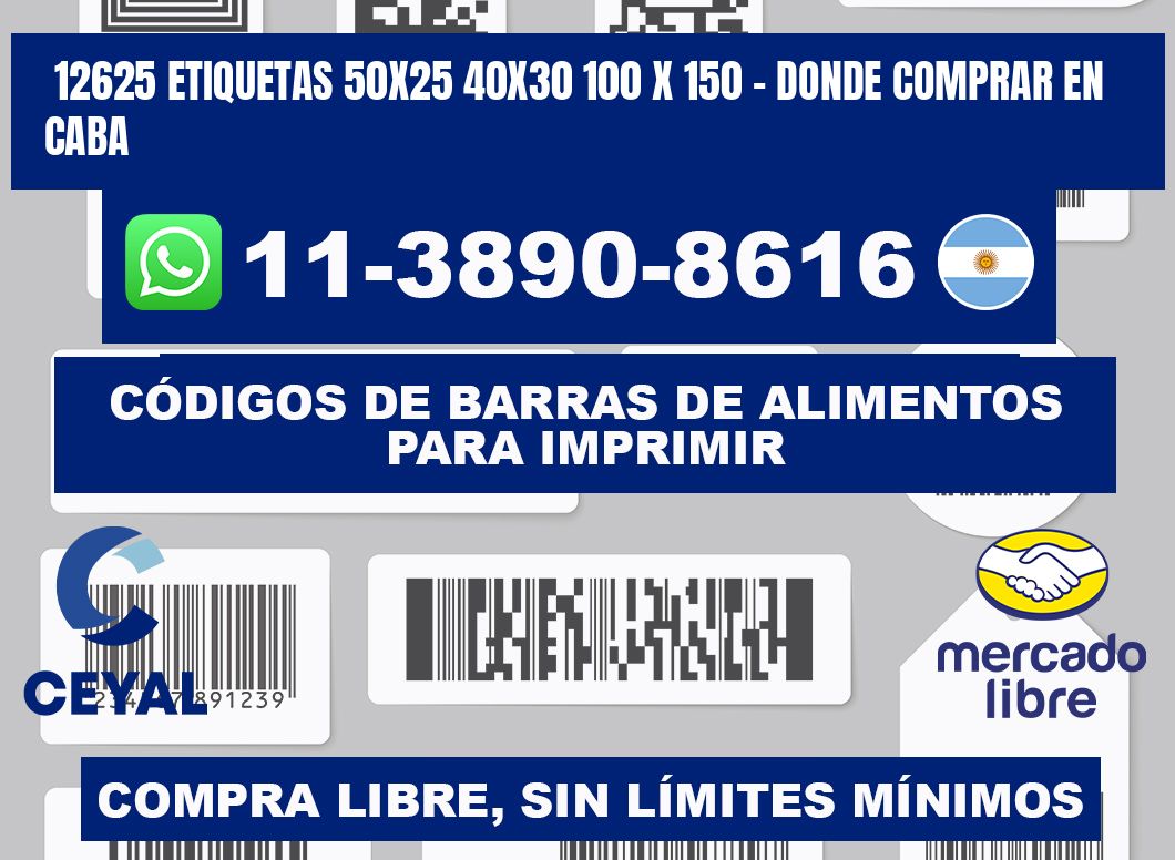 12625 etiquetas 50x25 40x30 100 x 150 - Donde Comprar en Caba