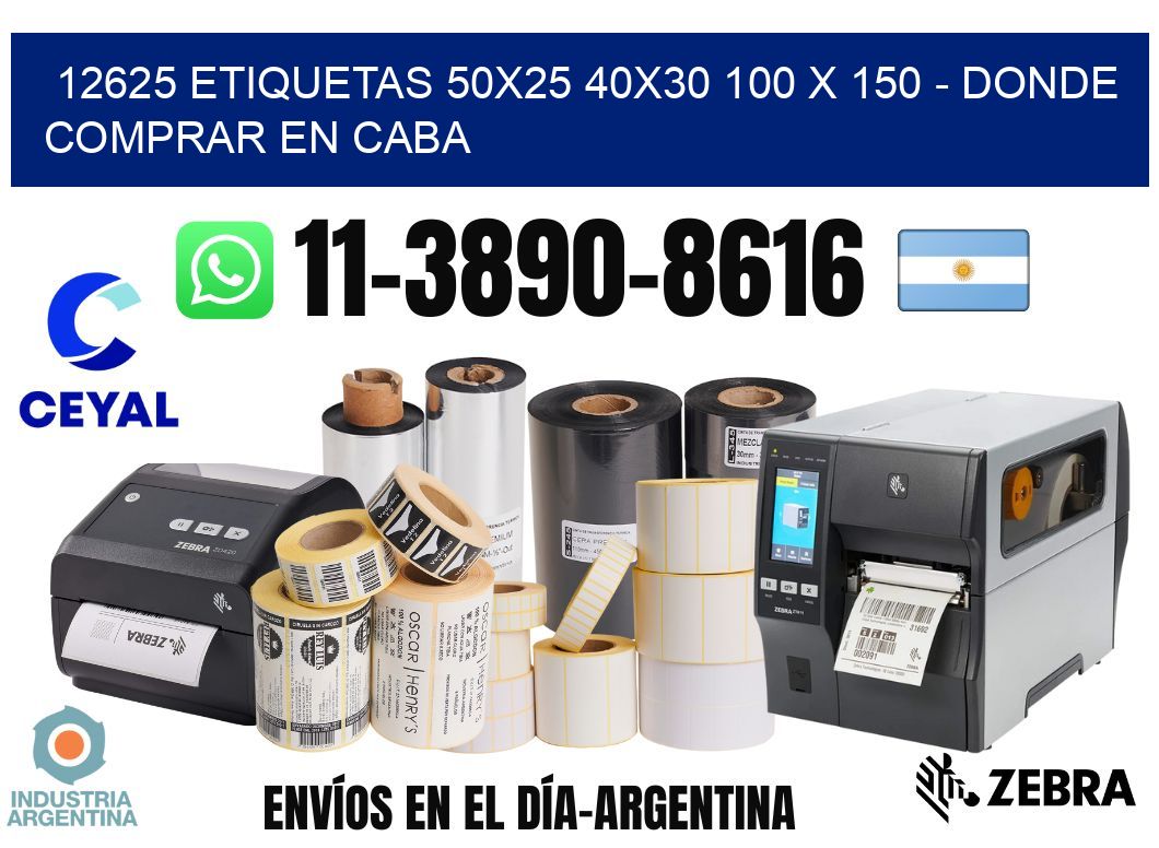 12625 etiquetas 50x25 40x30 100 x 150 - Donde Comprar en Caba