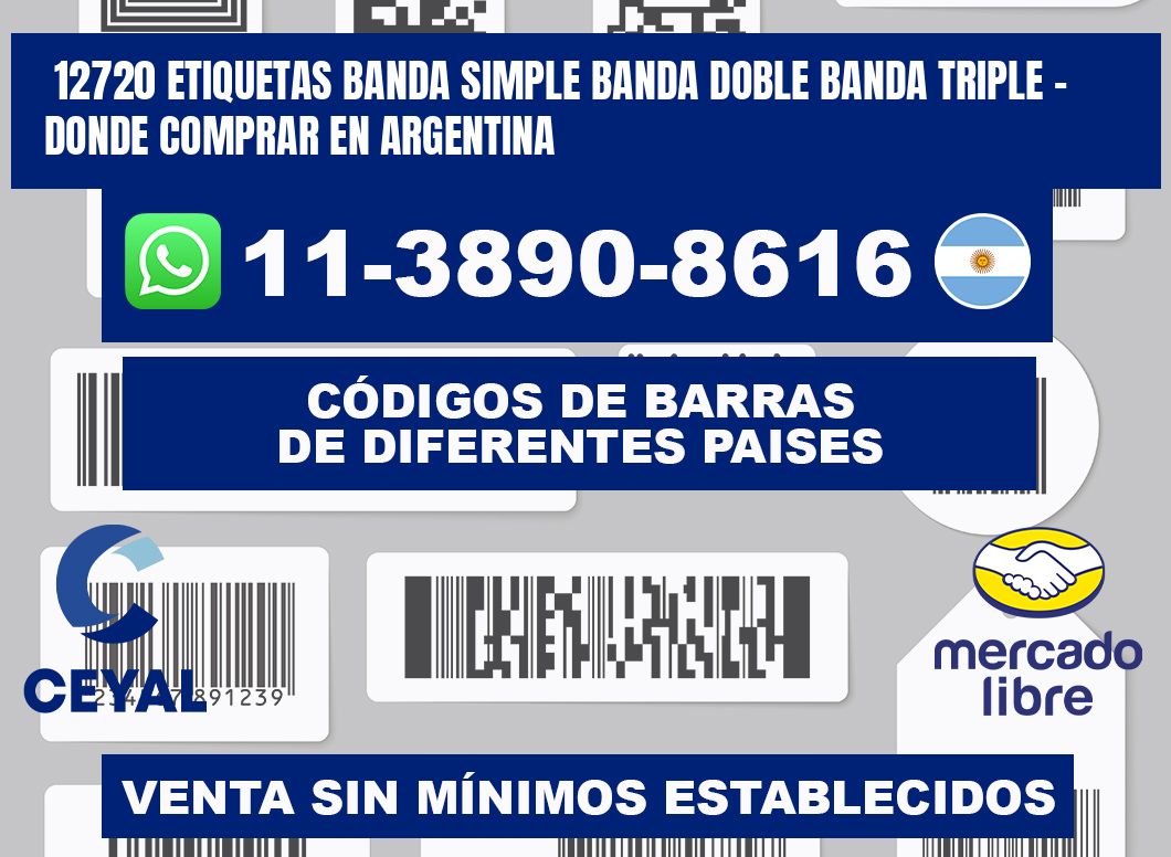 12720 etiquetas banda simple banda doble banda triple - Donde Comprar en Argentina