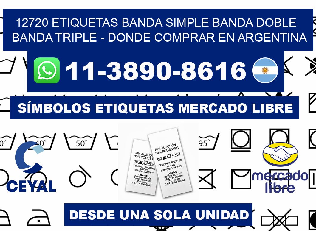 12720 etiquetas banda simple banda doble banda triple - Donde Comprar en Argentina