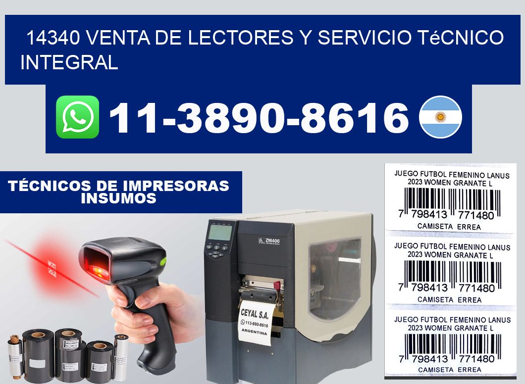 14340 Venta de Lectores y Servicio Técnico Integral