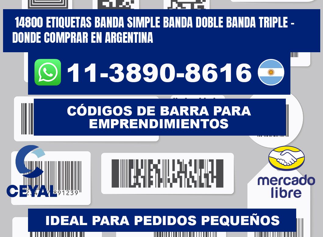 14800 etiquetas banda simple banda doble banda triple - Donde Comprar en Argentina