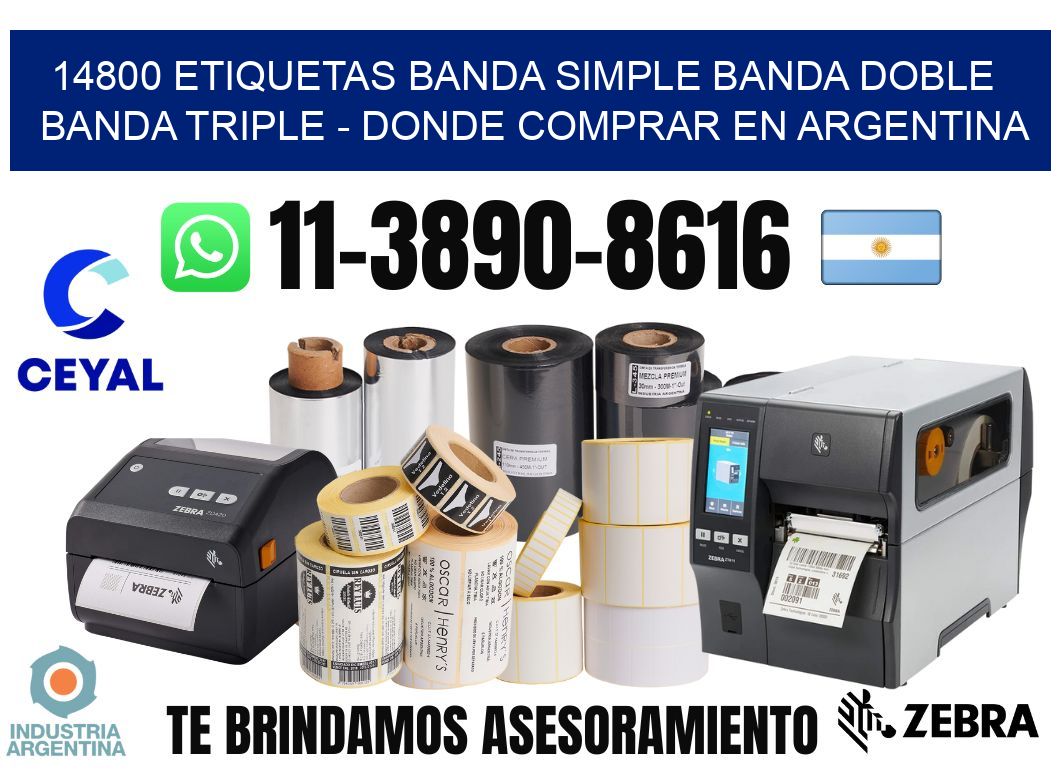 14800 etiquetas banda simple banda doble banda triple - Donde Comprar en Argentina