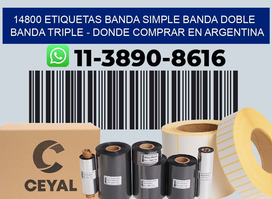 14800 etiquetas banda simple banda doble banda triple - Donde Comprar en Argentina