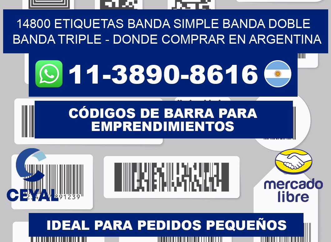 14800 etiquetas banda simple banda doble banda triple - Donde Comprar en Argentina