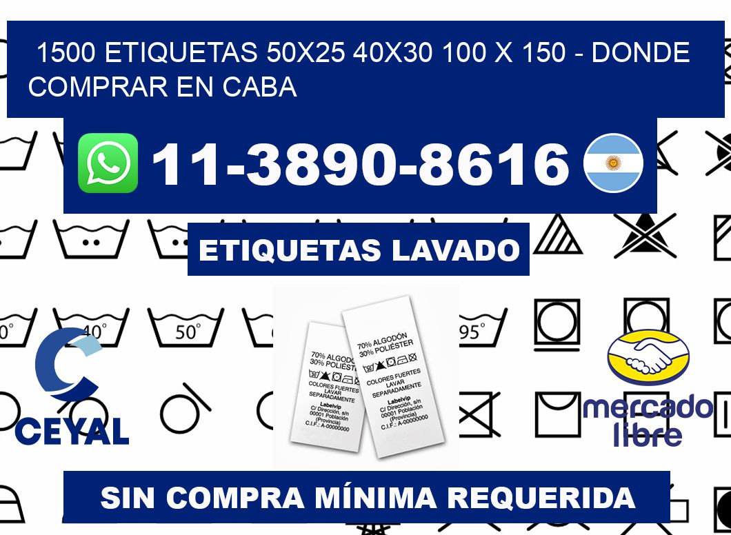 1500 etiquetas 50x25 40x30 100 x 150 - Donde Comprar en Caba
