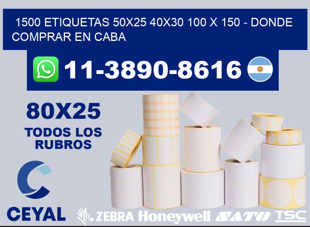 1500 etiquetas 50x25 40x30 100 x 150 - Donde Comprar en Caba