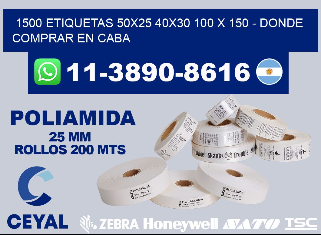 1500 etiquetas 50x25 40x30 100 x 150 - Donde Comprar en Caba
