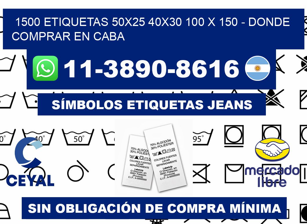 1500 etiquetas 50x25 40x30 100 x 150 - Donde Comprar en Caba