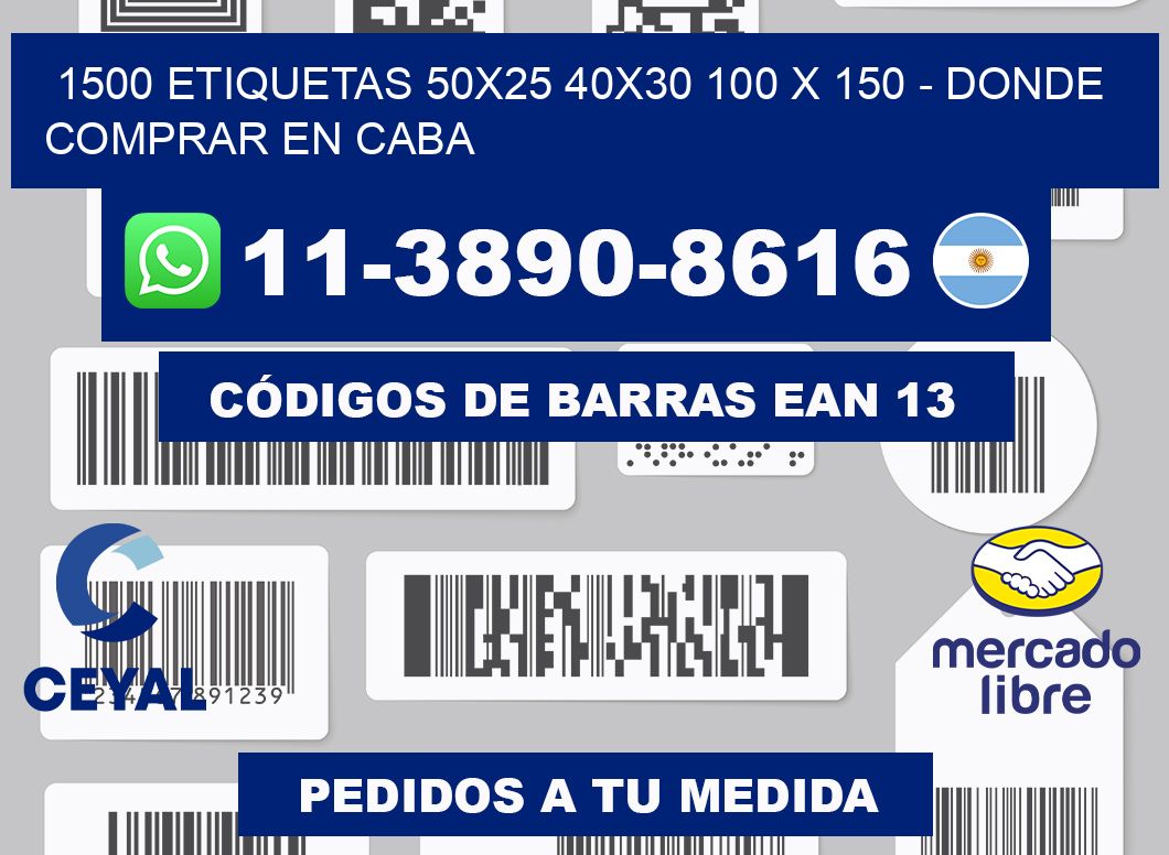 1500 etiquetas 50x25 40x30 100 x 150 - Donde Comprar en Caba