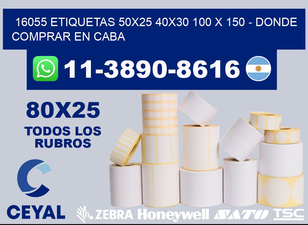 16055 etiquetas 50x25 40x30 100 x 150 - Donde Comprar en Caba