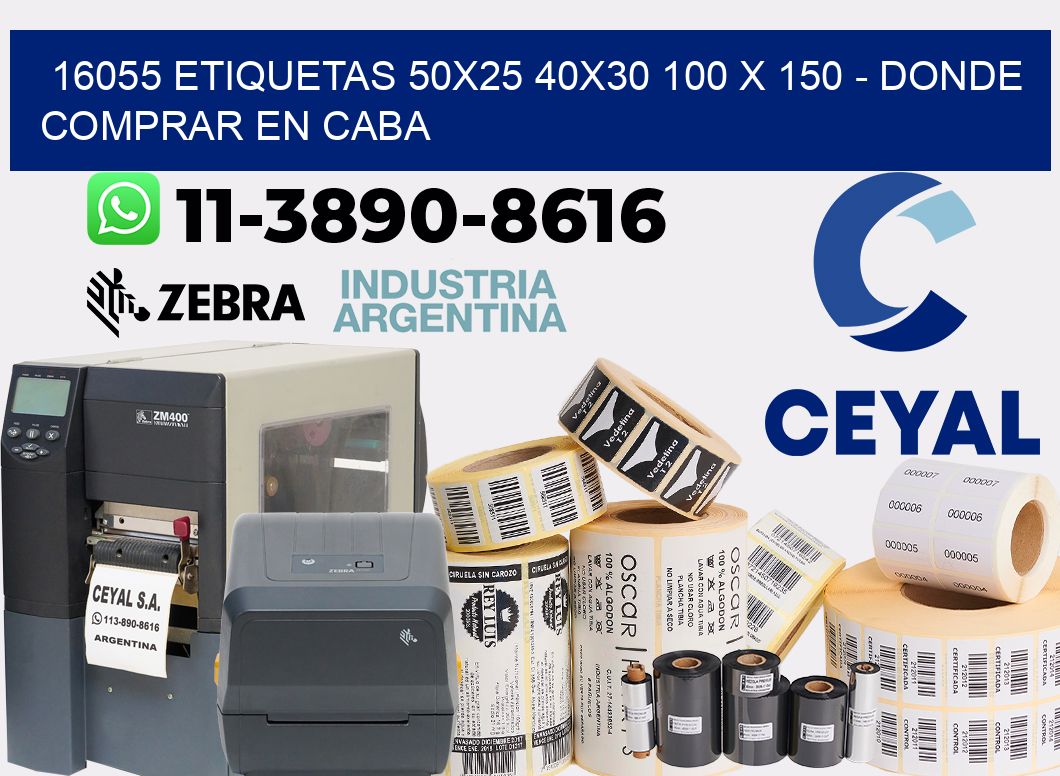16055 etiquetas 50x25 40x30 100 x 150 - Donde Comprar en Caba