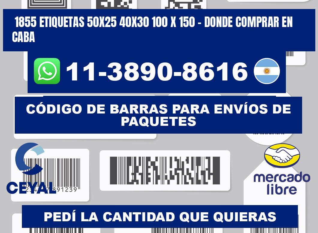 1855 etiquetas 50x25 40x30 100 x 150 - Donde Comprar en Caba