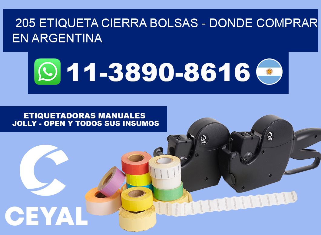 205 etiqueta Cierra Bolsas - Donde Comprar en Argentina