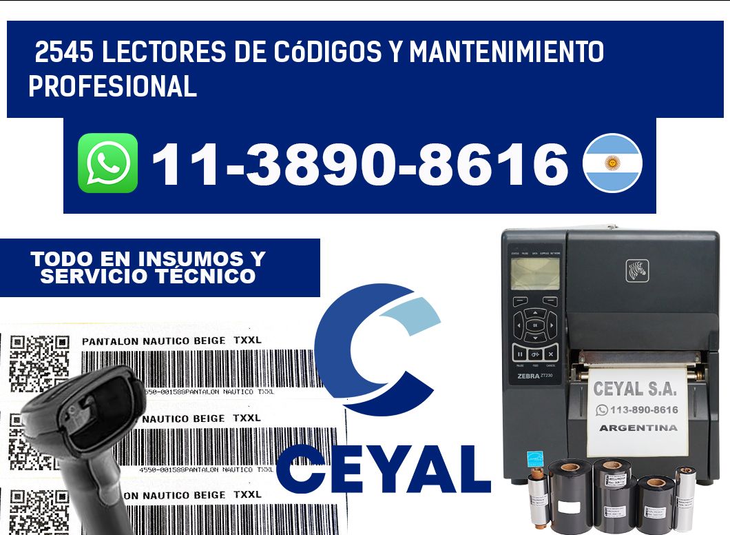 2545 Lectores de Códigos y Mantenimiento Profesional