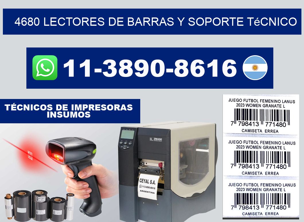 4680 Lectores de barras y Soporte Técnico