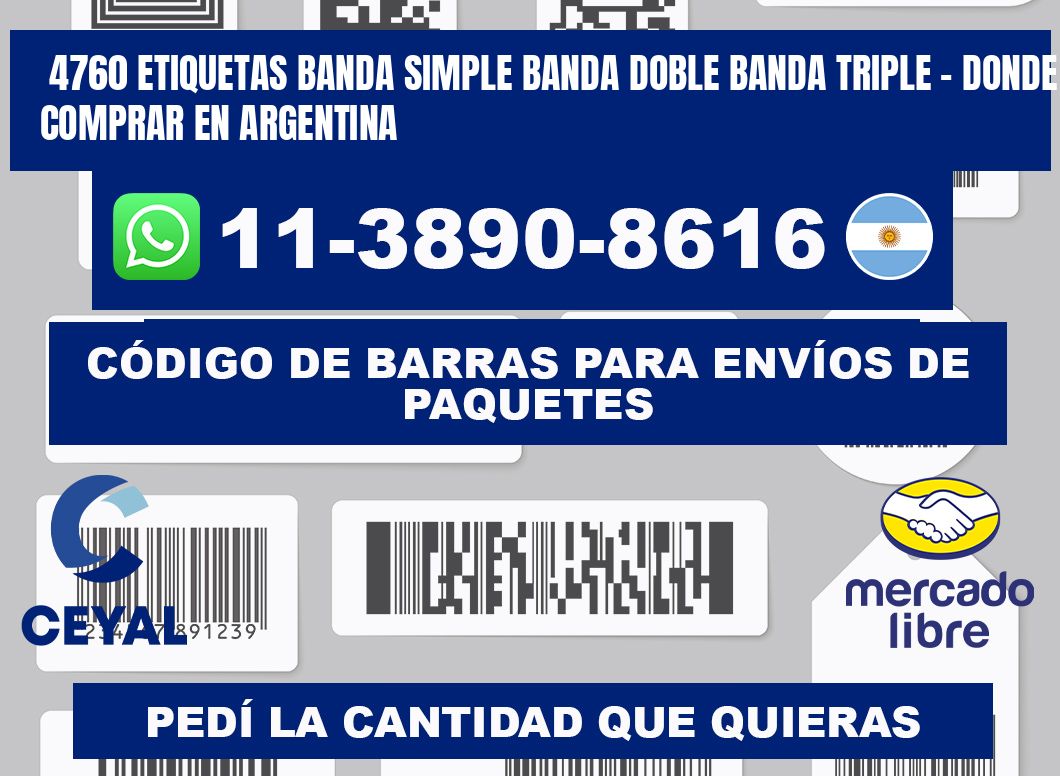 4760 etiquetas banda simple banda doble banda triple - Donde Comprar en Argentina